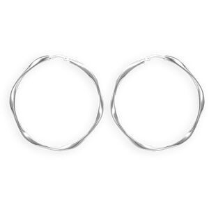 Créoles Argent 925 Torsadées 60m Tube 2.7mm