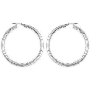 Créoles Argent 925 50mm Tube 4mm