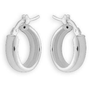 Créoles Argent 925 14mm Tube 4mm