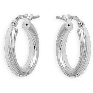 Créoles Argent 925 Torsadées 17mm Tube 3mm