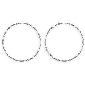 Créoles Argent 925 80mm Tube 2mm