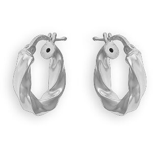 Créoles Argent 925 Torsadées 20mm Tube 4mm