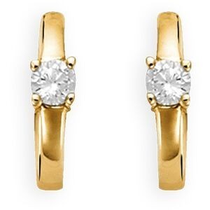 Créoles Plaqué Or 12mm Tube 2mm Zirconium