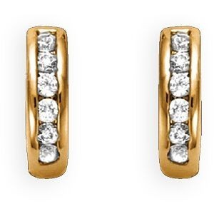 Créoles Plaqué Or 12mm Tube 3mm Zirconium