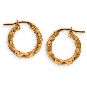 Créoles Or 375 15mm Tube 3mm