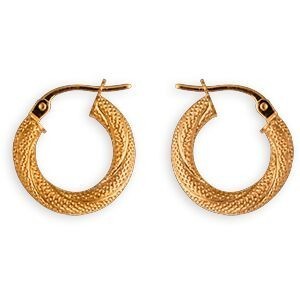 Créoles Or 375 Fantaisie 15mm Tube 3mm