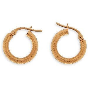 Créoles Or 375 Fantaisie 14mm Tube 2.5mm