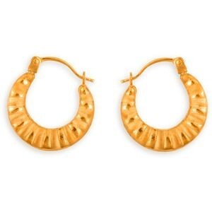 Créoles Or 375 Fantaisie 15mm Tube 3.5mm