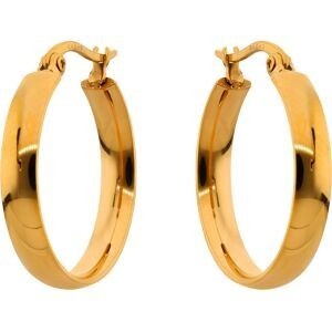 Créoles Acier Jaune 23mm Tube 4mm