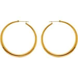 Créoles Acier Jaune 60mm Tube 2 à 5mm