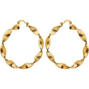 Créoles Plaqué Or Torsadées Fantaisie 50mm Tube 6mm