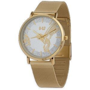 Montre Homme G97 36mm Cadran Doré Blanc Argenté Colibri Doré Brac Mesh Doré 17.5mm 3atm
