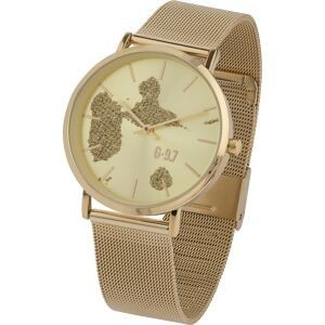 Montre Unisexe G97 36mm Cadran Doré Carte Guadeloupe Doré Brac Mesh Doré 17.5mm 3atm