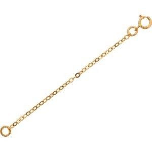 Chaîne de Rallongement Or 375 Forçat Miroir 1.8mm 5.5cm