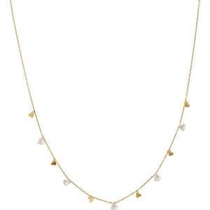 Collier Or 375 Multi Coeurs Lisses Oxydes 42 à 45cm