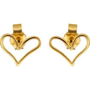 Boucles D'oreilles Or 375 Puce Coeur Ajouré