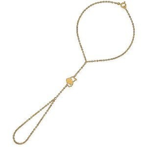 Chaîne Main Or 750 1.5mm 19cm Carte Guyane Tortue 9*10.5mm