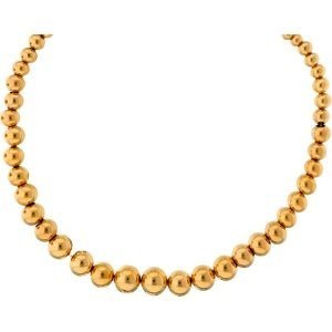 COLLIER CALLAS ACIER IPG GROSSE CHUTE BOULE 45+3CM TAG