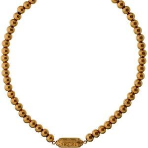 COLLIER CALLAS ACIER IPG BOULES 8MM BARILLET GLYPHE 42+5CM TAG