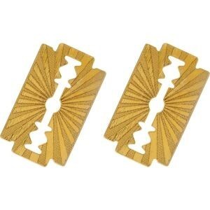 Boucles d’oreilles en plaqué or au design lame grand modèle. 