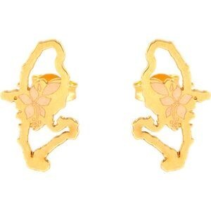 Boucles d’oreilles puces Martinique hibiscus.