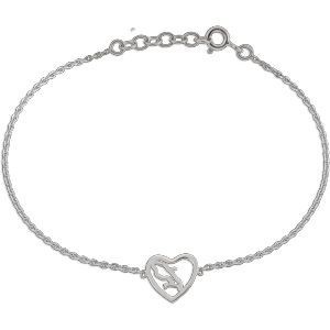 Bracelet Argent925 Cœur Carte Martinique 18 à 20cm