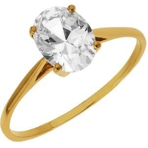Bague Solitaire Oxyde de Zirconium Ovale